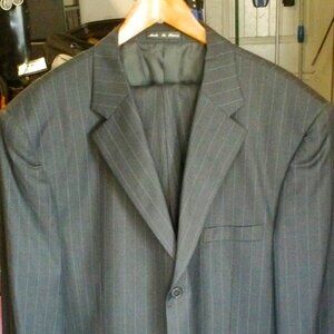 Milano Men’s 50L Two Piece Gray Pin Stripe Suit